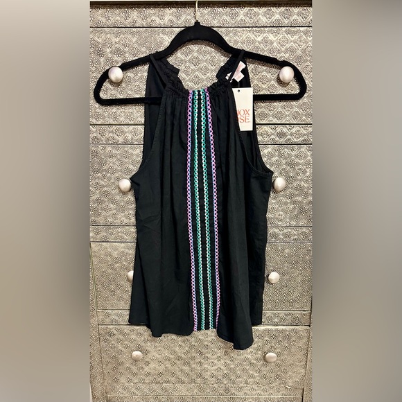NWT KNOX ROSE Embroidered Top - Picture 1 of 3
